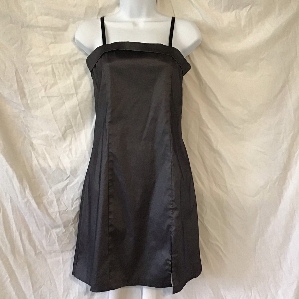 Dress Party Evening Cocktail Dark Gun Metal Gray Grey Classic Necessary Objects